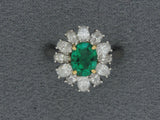 901262 - Albert Pujol Platinum Gold AGL Emerald Diamond Ring