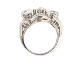 901284 - Circa 1950 Platinum GIA Diamond Cocktail Ring