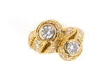 901286 - Gold Diamond Twisted Rope Ring