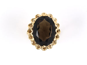 901330 - SOLD - Gold Quartz Dinner Ring