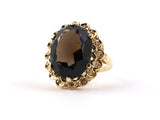 901330 - SOLD - Gold Quartz Dinner Ring