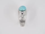 901333 - SOLD - Circa: 1970 Gold Turquoise Diamond Ring