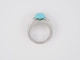 901333 - SOLD - Circa: 1970 Gold Turquoise Diamond Ring