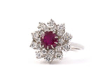 901335 - Circa 1950s F F Felger Gold Burma Ruby Diamond Ring