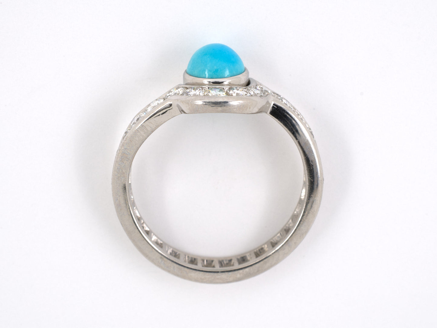 901415 - Platinum Turquoise Diamond Eternity Ring