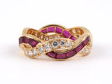 901422 - SOLD - Oscar Heyman Gold Ruby Diamond Eternity Ring