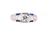 901426 - SOLD - Art Deco Gold Diamond Gents Ring