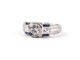 901426 - SOLD - Art Deco Gold Diamond Gents Ring