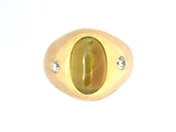 901471 - Gold Cat's Eye Diamond Gypsy Gents Ring