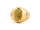 901471 - Gold Cat's Eye Diamond Gypsy Gents Ring