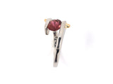 901486 - Platinum Gold Tourmaline Oval Twist Solitaire Ring