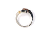 901486 - Platinum Gold Tourmaline Oval Twist Solitaire Ring