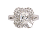 901524 - SOLD - Oscar Heyman Platinum GIA Diamond Cluster Ballerina Ring