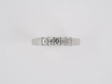 901527 - SOLD - Gemlok Platinum Diamond 5 Stone Wedding Ring