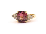 901557 - SOLD - Gold Tourmaline Diamond Engagement Ring