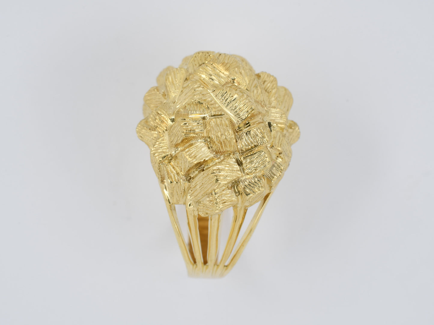 901604 - SOLD - Gold Domed Nugget Ring