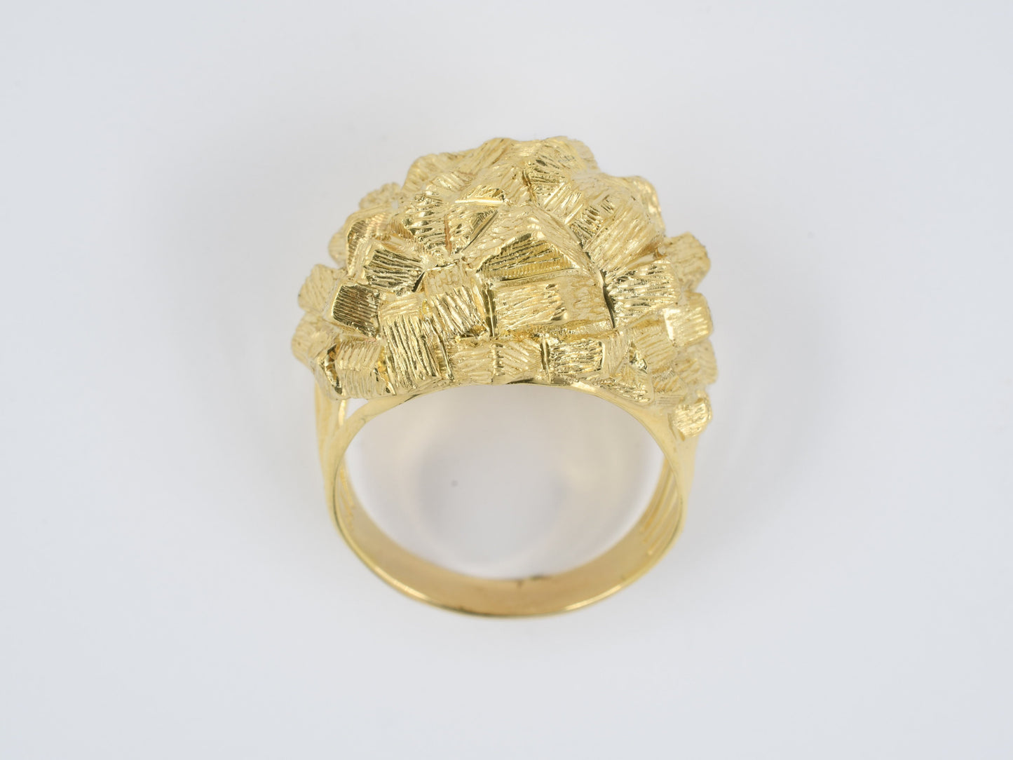 901604 - SOLD - Gold Domed Nugget Ring