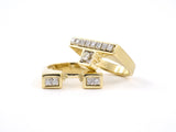 901655 - Gold Diamond Puzzle Gents Ring