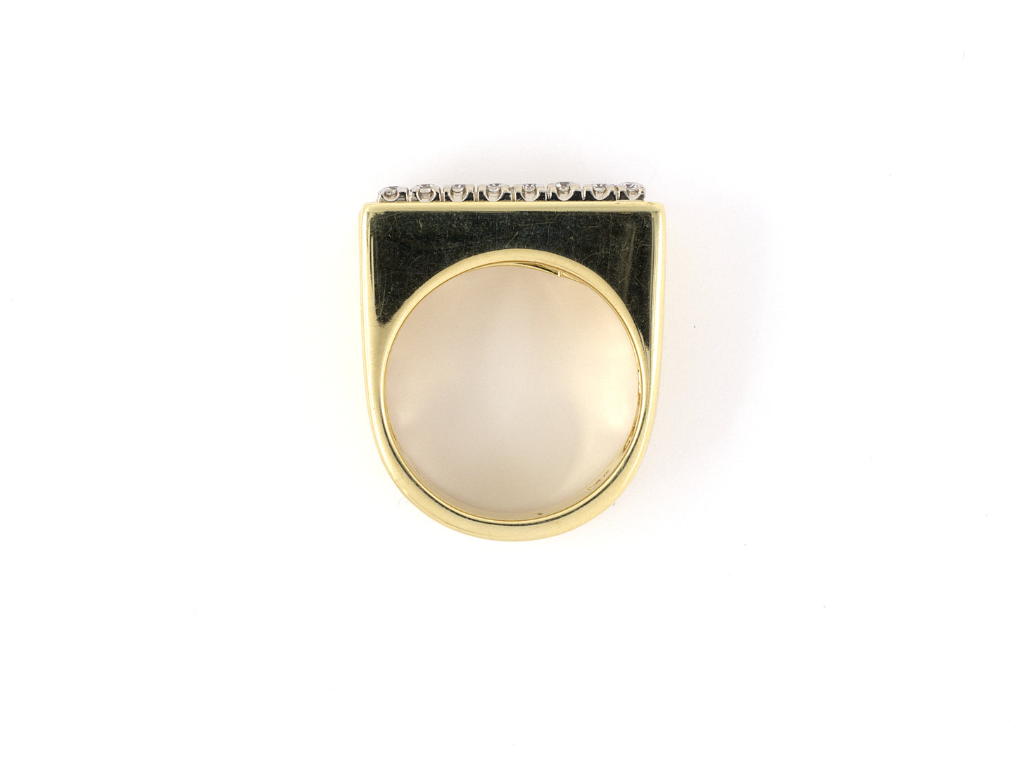 901655 - Gold Diamond Puzzle Gents Ring