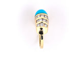 901670 - Gold Turquoise Diamond Tiered Ring
