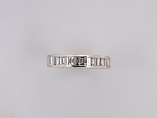 901701 - Platinum Baguette Diamond Channel Set Eternity Ring