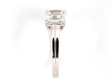 901710 - Platinum GIA Emerald Cut Diamond 3 Stone Ring