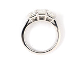 901710 - Platinum GIA Emerald Cut Diamond 3 Stone Ring