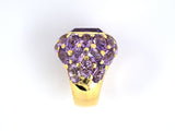 901715 - SOLD - Mimi Gold Amethyst Cluster Ring