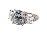 901716 - Cerro GIA Platinum Fancy Light Blue Diamond 3-Stone Ring