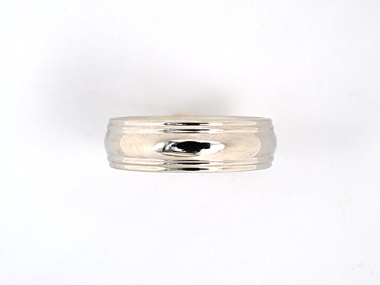 901724 - Platinum Grooved Wedding Band