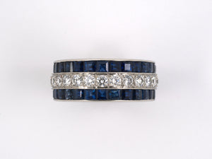 901768 - Platinum Diamond Sapphire Eternity Ring