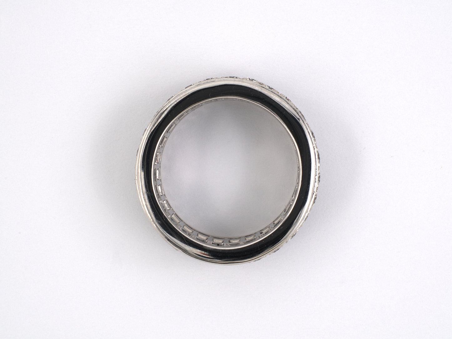 901768 - SOLD - Platinum Diamond Sapphire Eternity Ring
