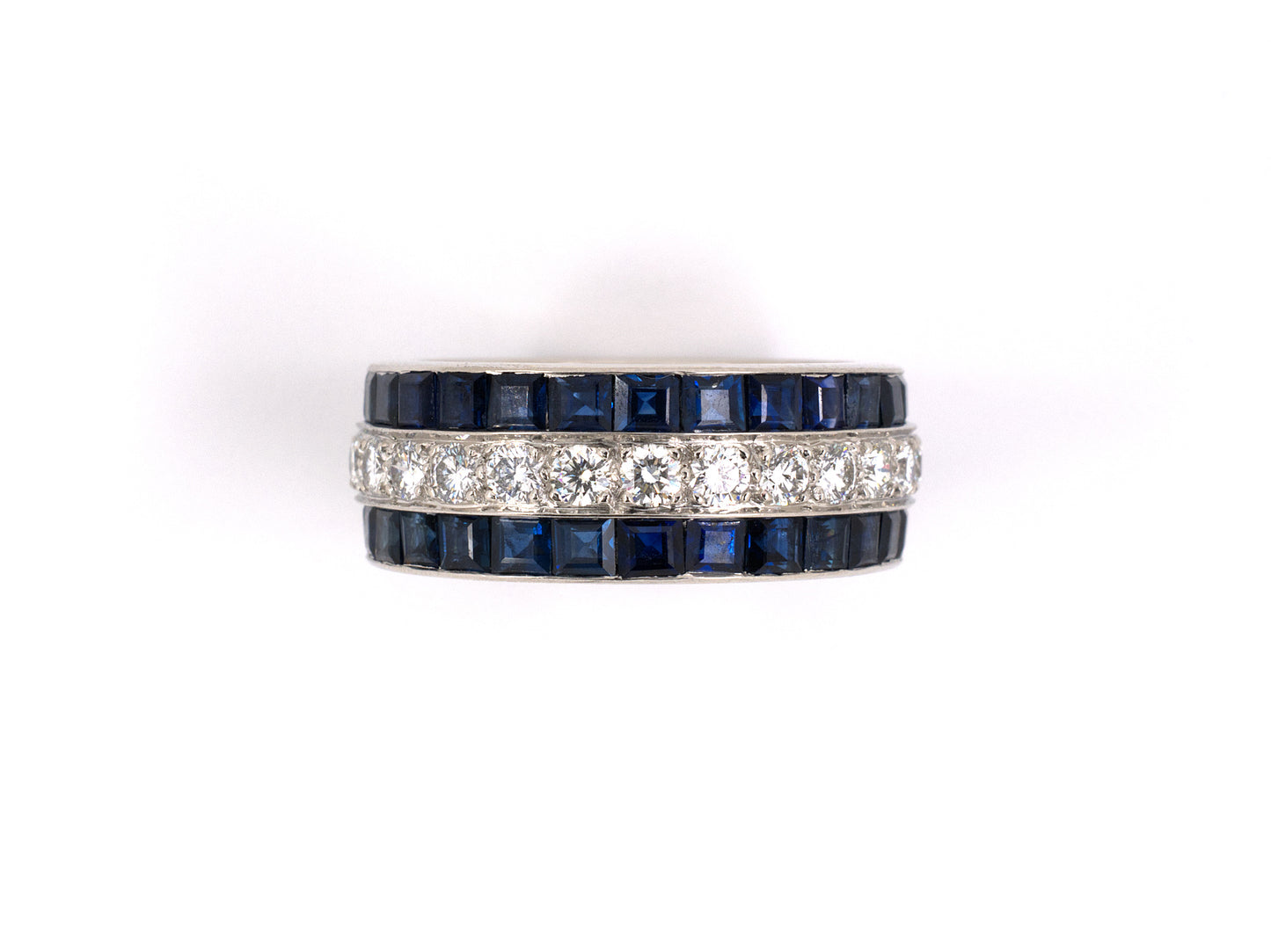 901769 - Platinum Diamond Sapphire Eternity Ring