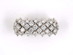 901792 - SOLD - Platinum Diamond 5 Row Flexible Eternity Ring