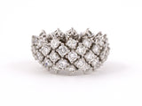 901792 - SOLD - Platinum Diamond 5 Row Flexible Eternity Ring