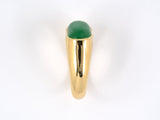 901795 - SOLD - Gold GIA Jadeite Saddle Ring