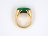 901795 - SOLD - Gold GIA Jadeite Saddle Ring