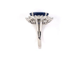 901807 - Circa 1998 Tiffany Platinum AGL Burma Sapphire Diamond Cluster Ring
