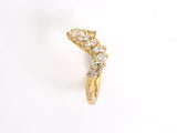 901817 - SOLD - Finger Mate Gold Diamond Twist Wedding Band Ring Expandable Shank