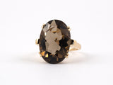 901826 - Retro Gold Smoky Quartz Ring