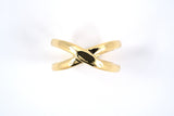 901828 - SOLD - Gold Double X Ring