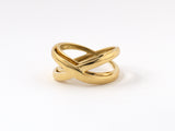 901828 - SOLD - Gold Double X Ring