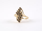 901833 - SOLD - Gold Diamond Tiered Swirl Ring