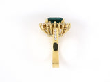 901840 - SOLD - Gold Tourmaline Diamond Ballerina Cluster Ring