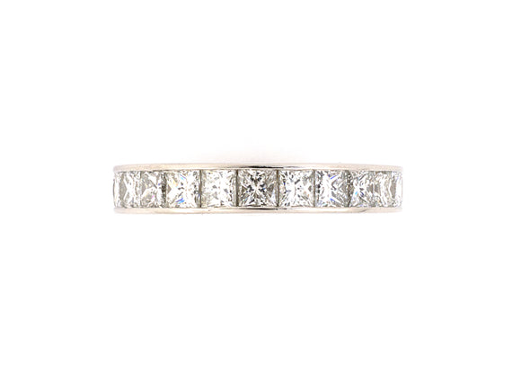 901846 - SOLD - Platinum Diamond Channel Set Eternity Ring