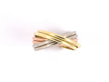 901852 - SOLD - Gold Tri-Color Trinity Rolling Band Ring