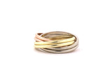 901852 - SOLD - Gold Tri-Color Trinity Rolling Band Ring