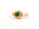 901859 - SOLD - Christopher Walling Gold Emerald Solitaire Ring