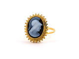 901863               - SOLD - Victorian Gold Oval Stone Cameo Ring