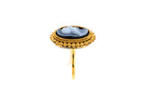 901863               - SOLD - Victorian Gold Oval Stone Cameo Ring